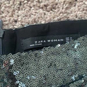 NYE sparkly skirt in grey/green. Zara. Size small